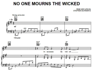 Wicked-No One Mourns The Wicked Free Sheet Music PDF for Piano | The ...