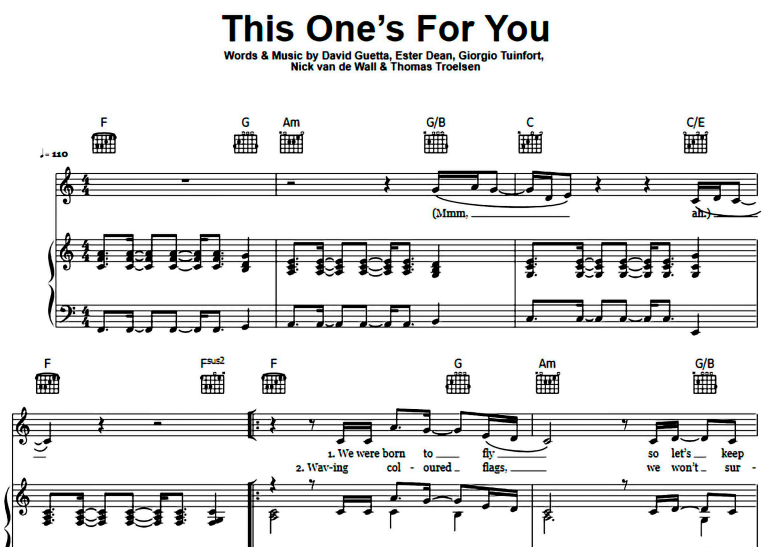 Zara Larsson-This One’s For You Free Sheet Music PDF for Piano