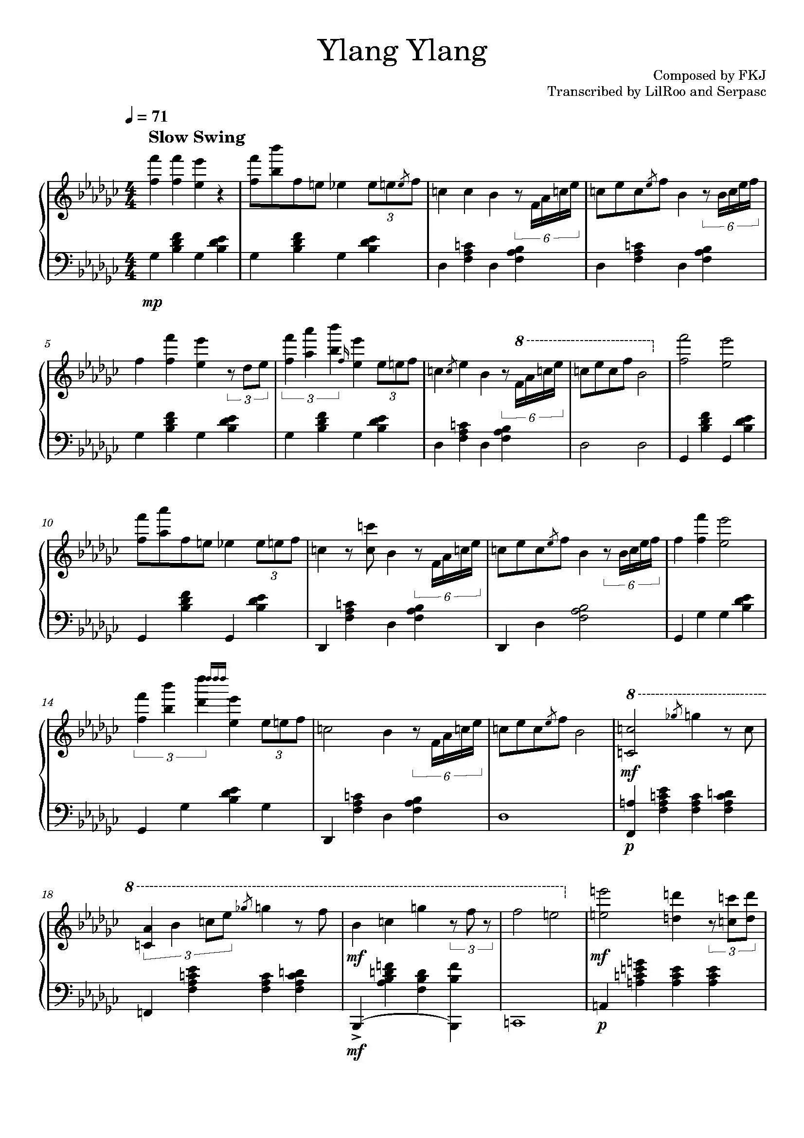 Ylang Ylang Sheet Music – FKJ