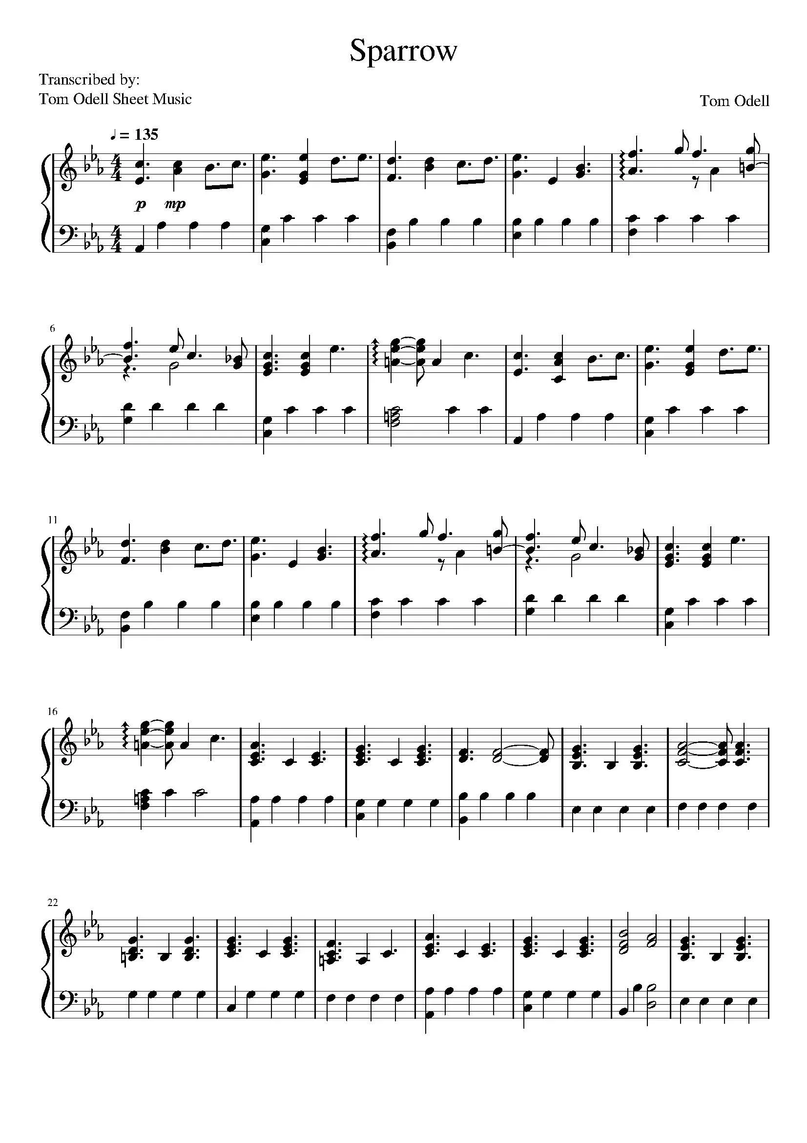 Sparrow Sheet Music Download