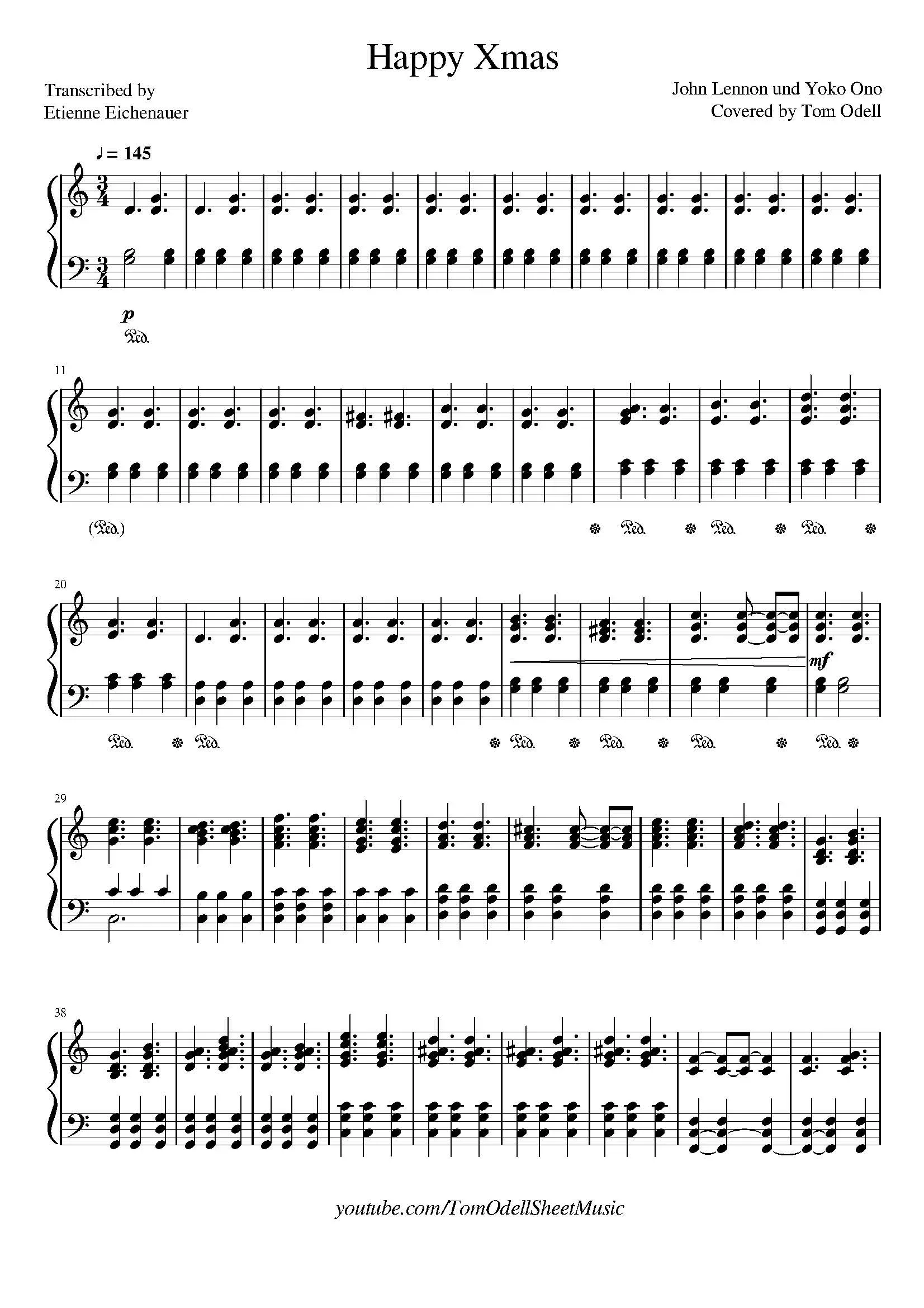 Happy Xmas War Is Over Sheet Music