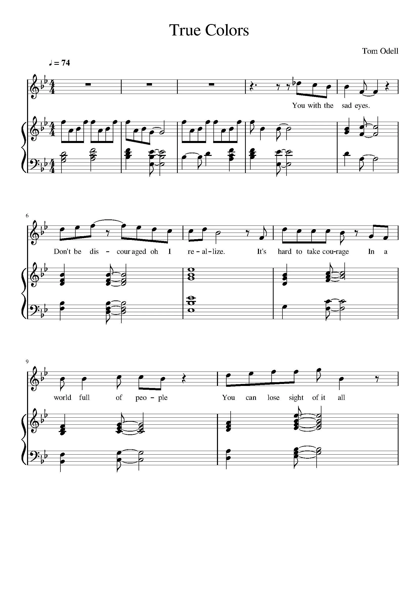 True Colours – Tom Odell