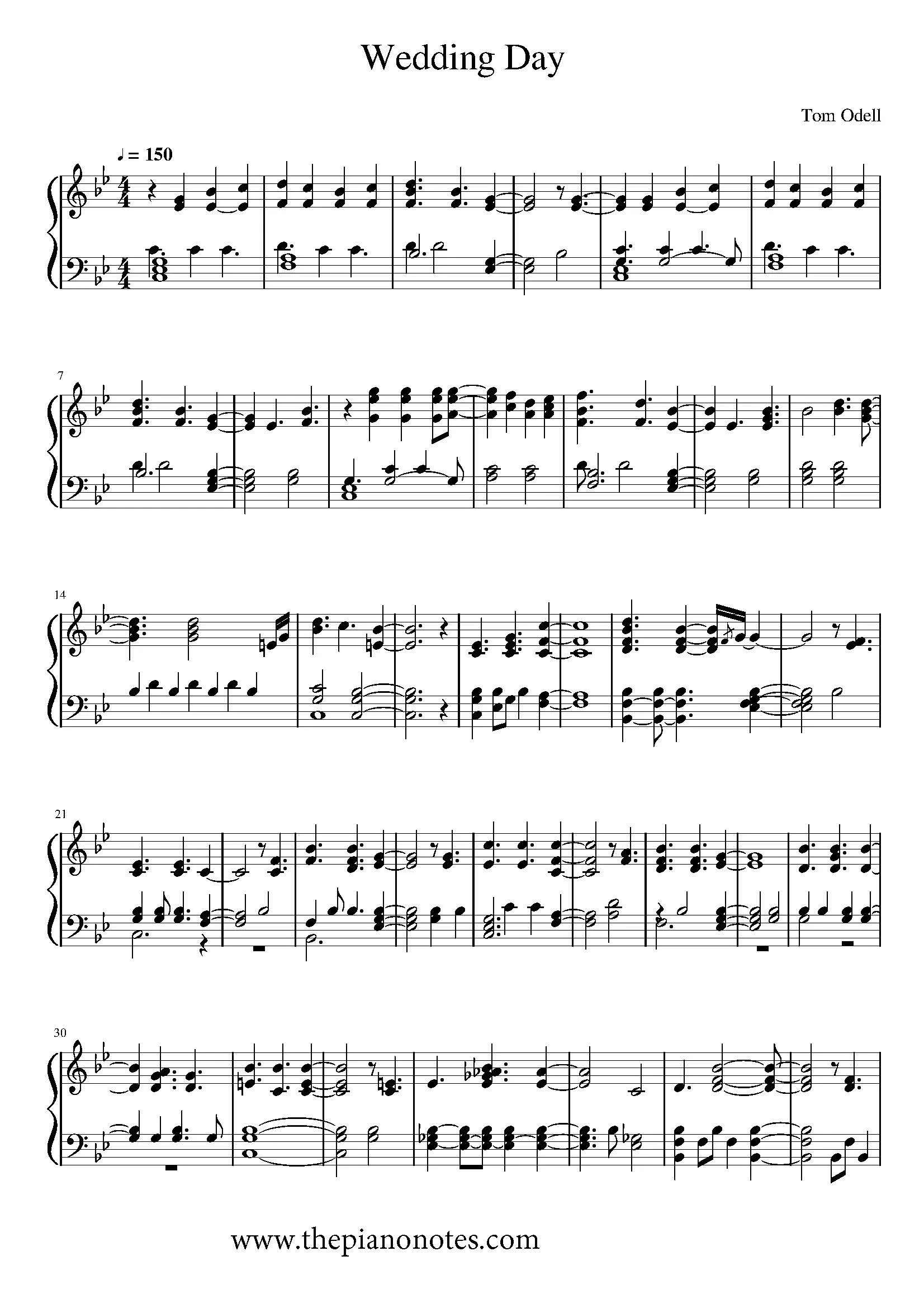 Wedding Day – Tom Odell