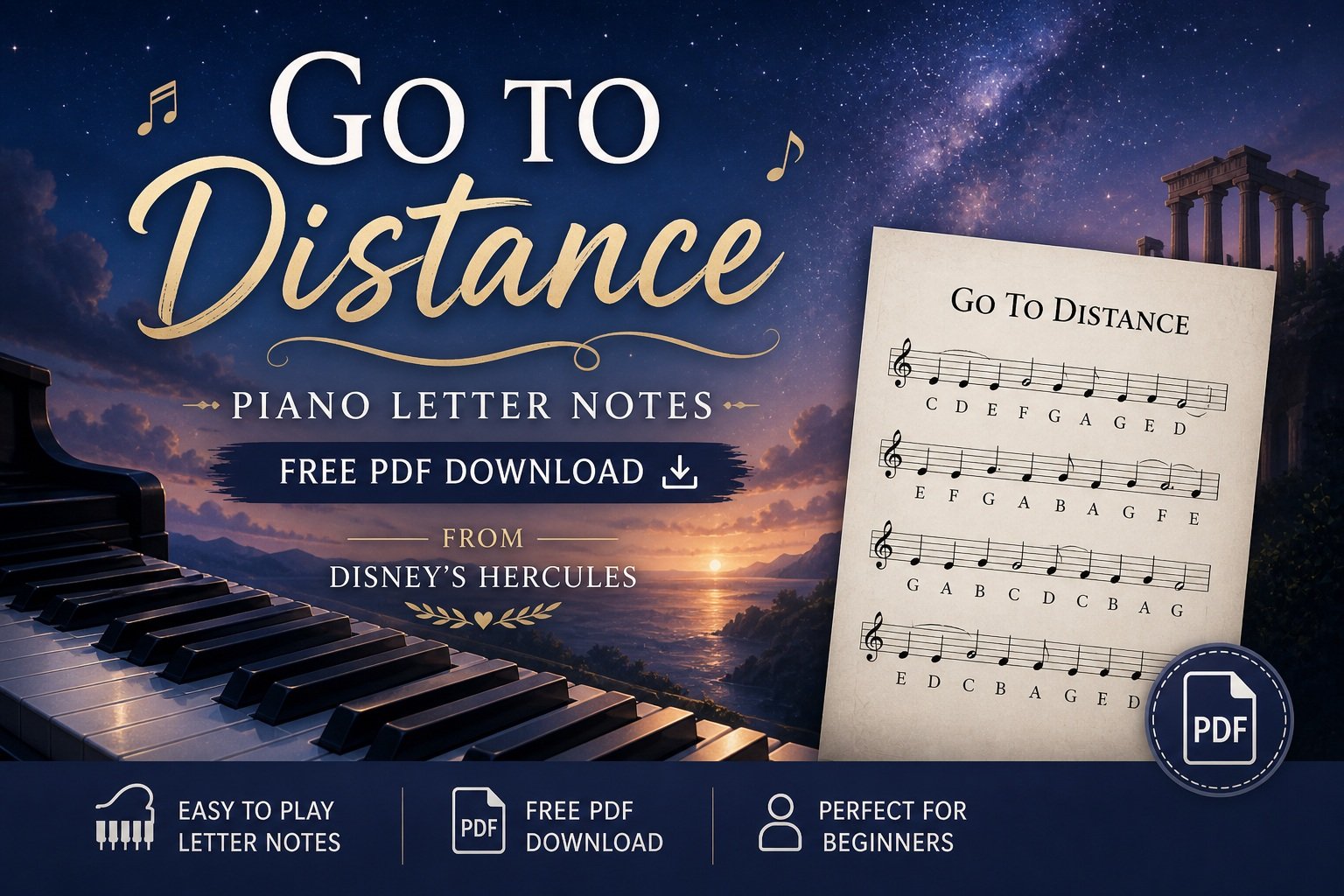 Go The Distance Sheet Music from Hercules